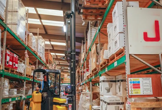 Aisle Master articulated forklift